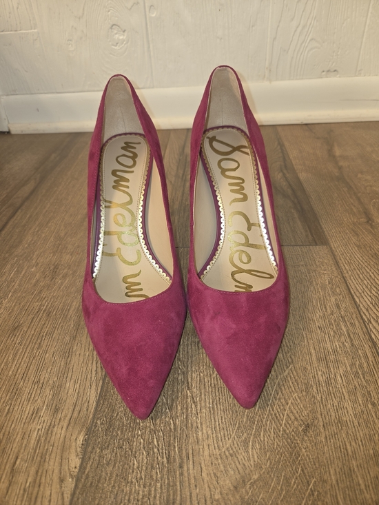 Sam Edelman Shoes - Sam Edelman Pink Suede Pointed-Toe Pumps